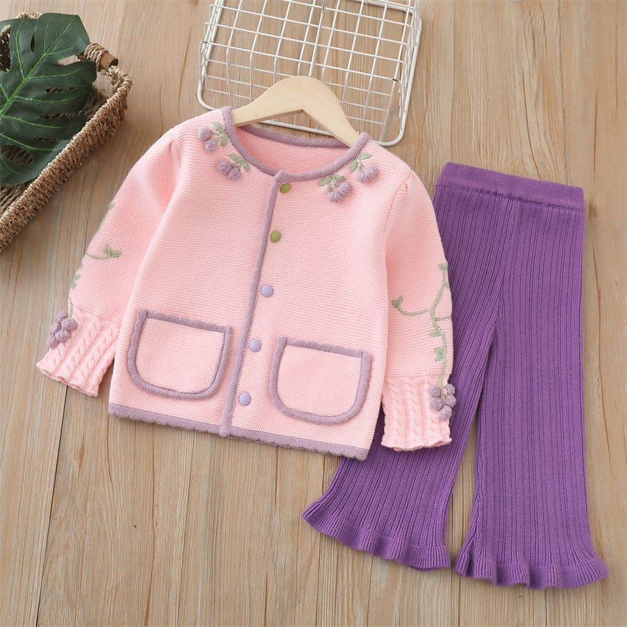 Conjunto Infantil Feminino Inverno Cerejinhas