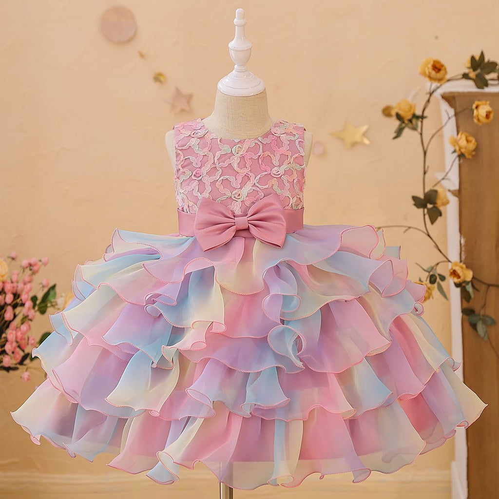 Vestido Infantil Camadas Colors