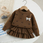 Conjunto Infantil de Tricô Lacinhos