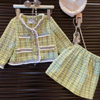 Conjunto Infantil Feminino Tweed Botões