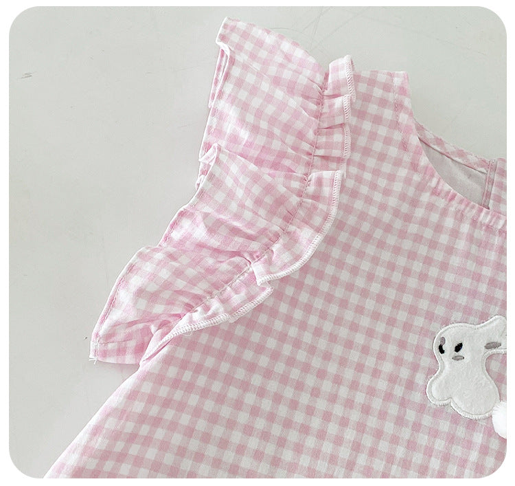 Macaquinho Infantil Rosa Coelhinho