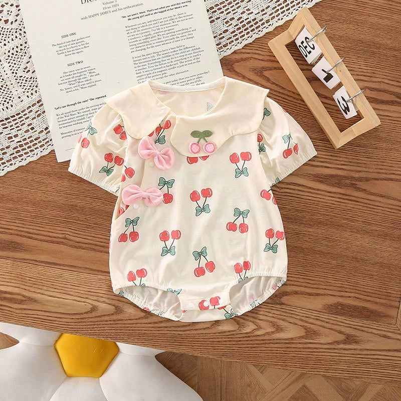 Body Infantil Feminino Cerejinhas