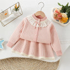 Conjunto Infantil Feminino Tricô Golinha de Renda