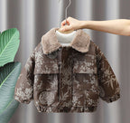 Jaqueta Infantil Floral Peluciada