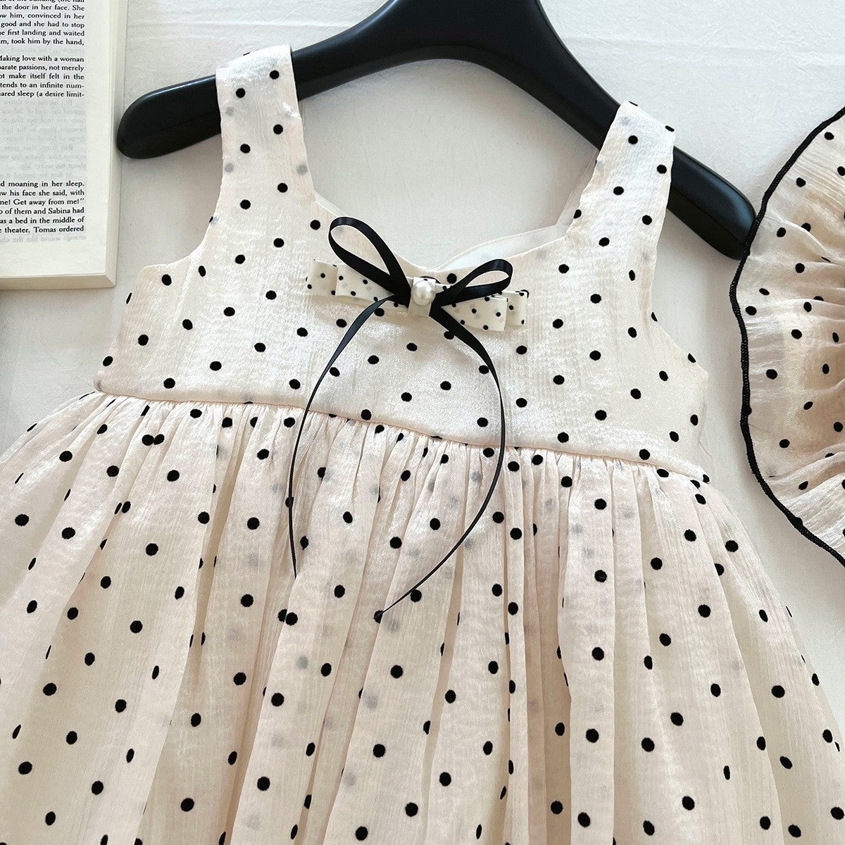 Vestido Infantil Poá Lacinho