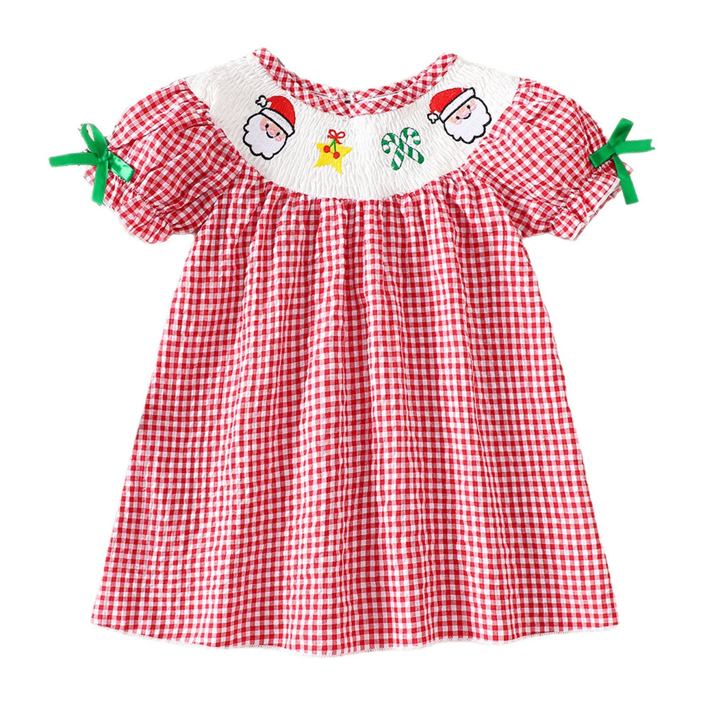 Vestido Infantil Xadrez Natal