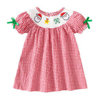 Vestido Infantil Xadrez Natal