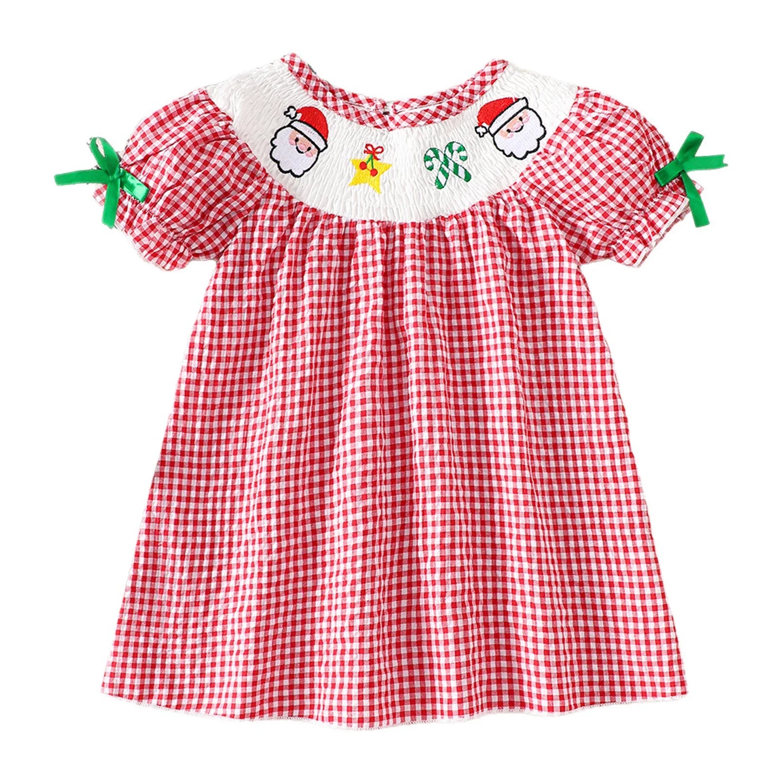 Vestido Infantil Xadrez Natal