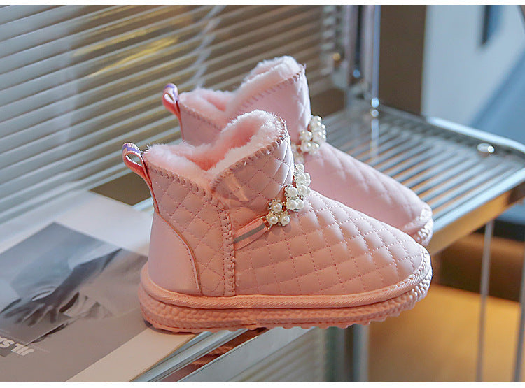 Bota Infantil Feminino Pelinhos e Pedrinhas