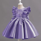 Vestido De Festa Luxo Florzinhas com Pérolas