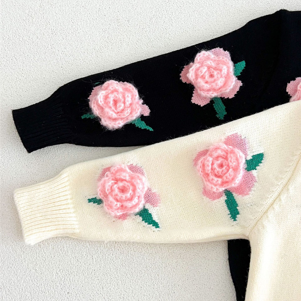 Conjunto Infantil Tricô Mussi Inverno Flores