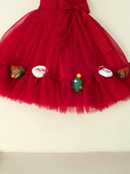 Vestido Infantil de Tule Natal