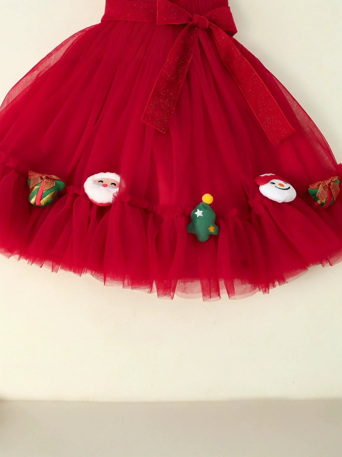Vestido Infantil de Tule Natal