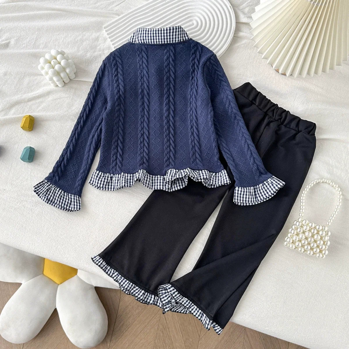 Conjunto Infantil Feminino Inverno Xadrez