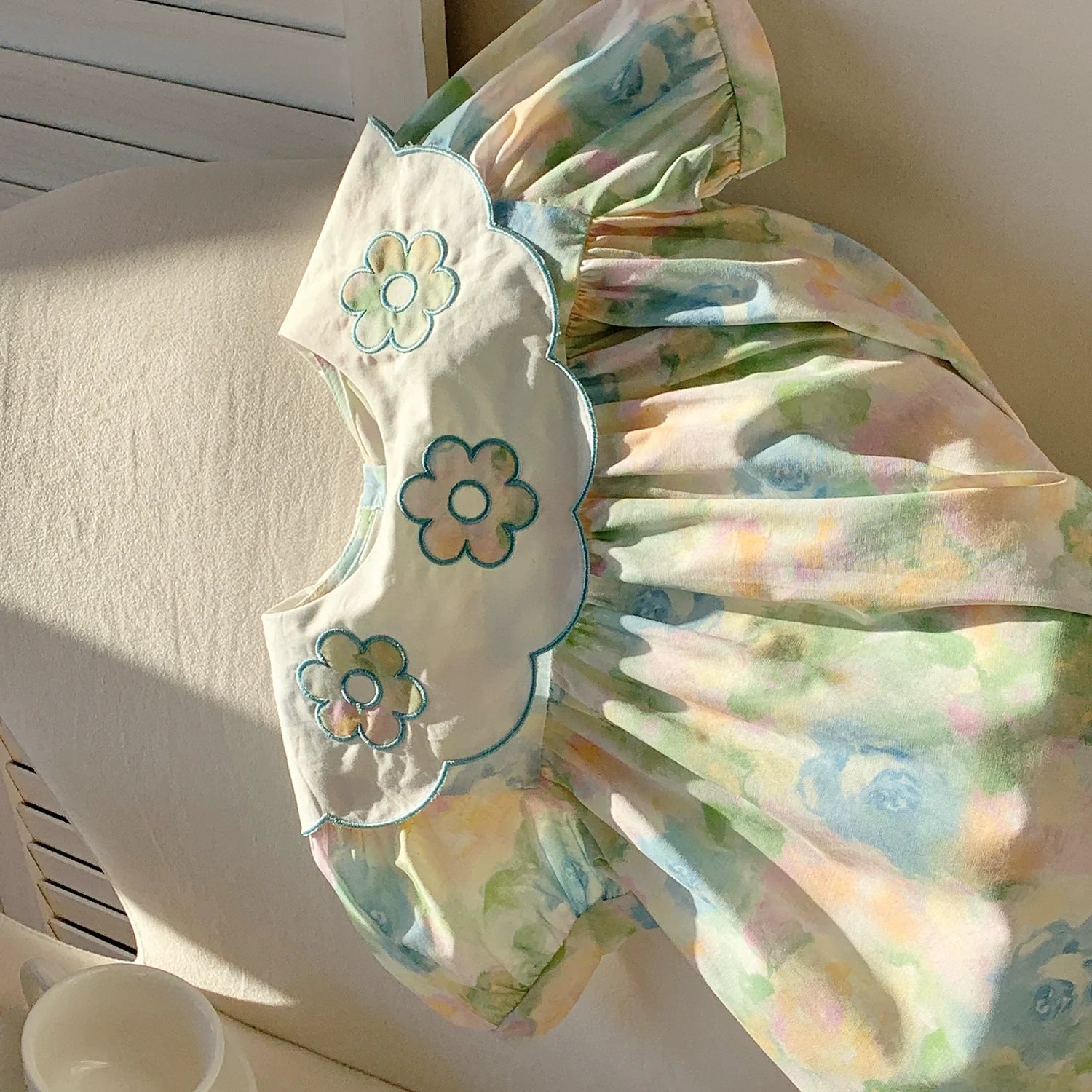 Vestido Infantil de Verão Flores