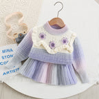 Conjunto Infantil Feminino Tricô Colors Flores