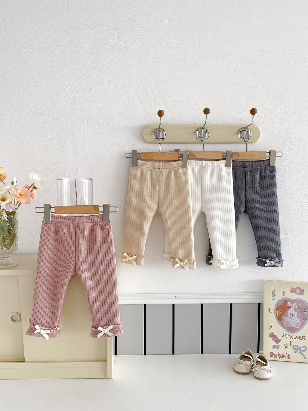 Calça Infantil Feminina Forrada Lacinhos
