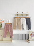 Calça Infantil Feminina Forrada Lacinhos