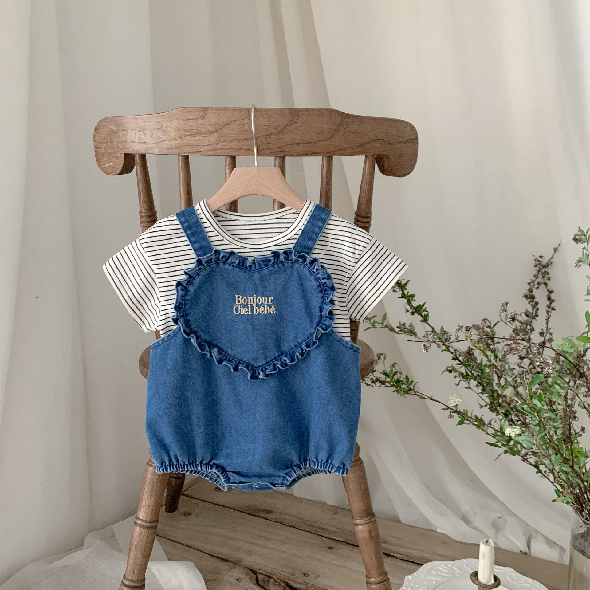 Body Infantil Jeans Love