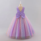 Vestido Infantil de Festa Longo Flores