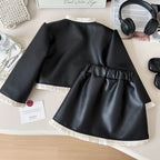 Conjunto Infantil Preto Courino