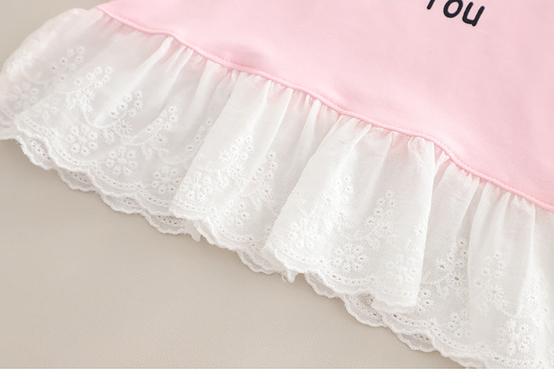 Conjunto Infantil 3 Peças Jeans Lacinhos