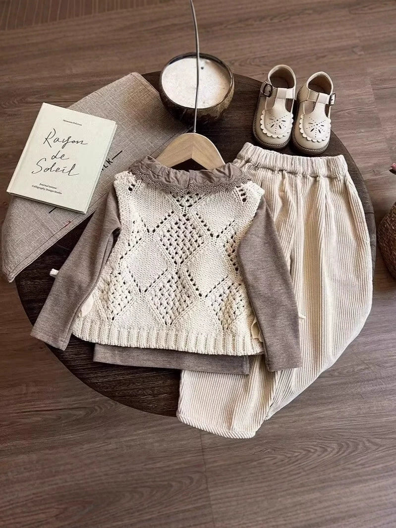 Conjunto Infantil Feminino Colete 3 Peças