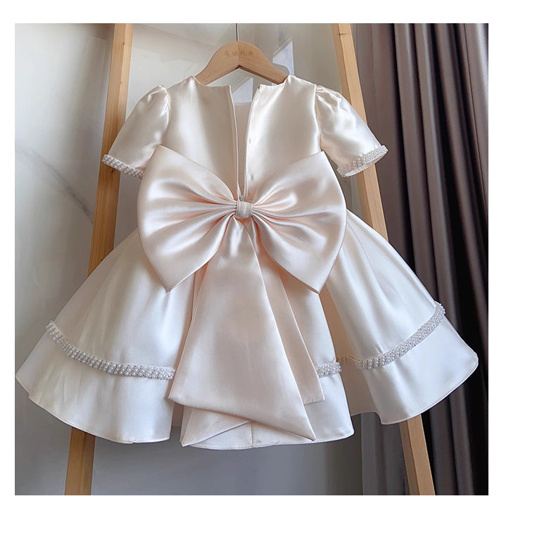Vestido Infantil Pérolas Lacinho