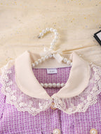 Conjunto Infantil Feminino Pérolas Lacinho