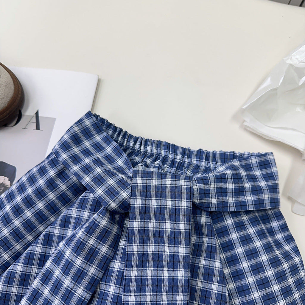 Conjunto Infantil Feminino Ursinho e Xadrez