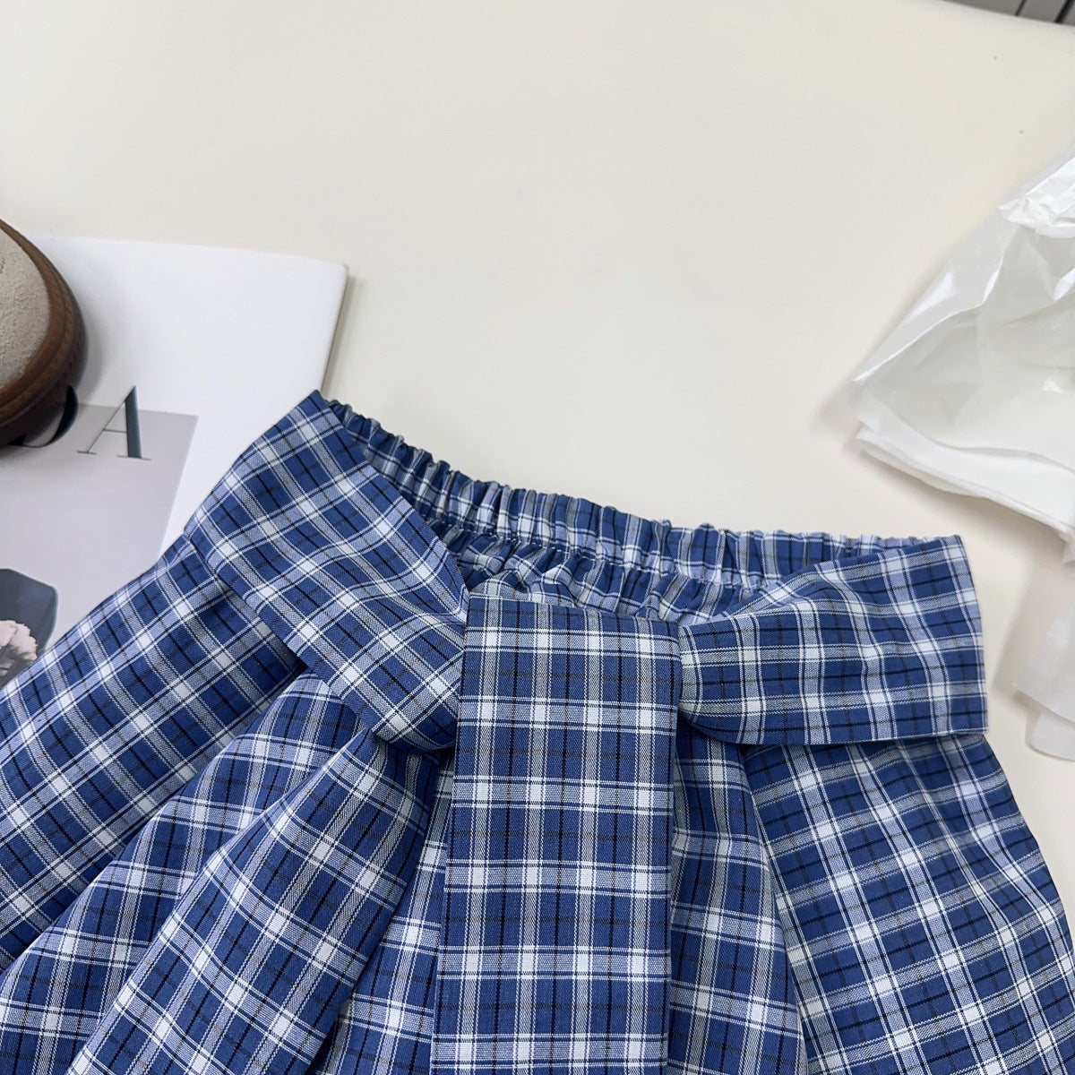 Conjunto Infantil Feminino Ursinho e Xadrez