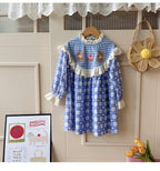 Vestido Infantil Corações Ursinhos