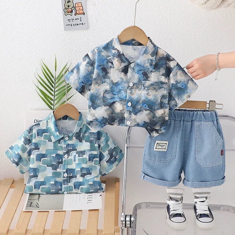 Conjunto Infantil Masculino Camisa e Jeans