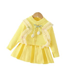 Conjunto Infantil Tricô Tulipas