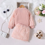 Conjunto Infantil Feminino Rosa Inverno