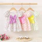 Vestido Infantil Florzinhas e Laço