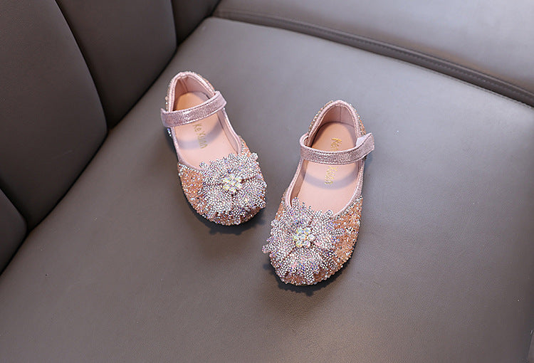 Sapato Infantil Feminino Florzinhas Brilhante