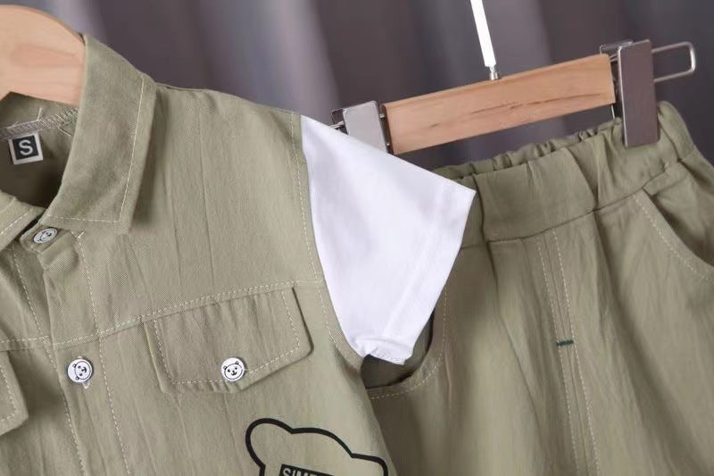 Conjunto Infantil Masculino Bolsinhos Urso