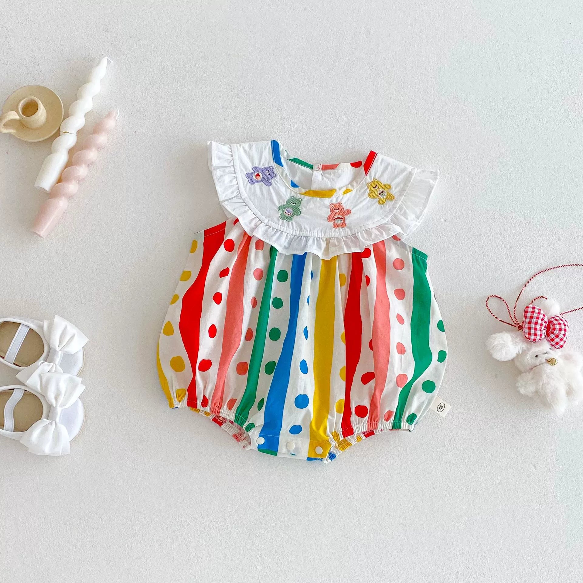 Body/Vestido Infantil Ursinhos Carinhosos