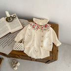 Conjunto Infantil Feminino Tricô Florzinhas