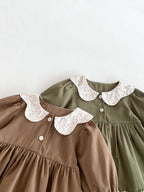 Vestido Infantil Barrados Florzinhas