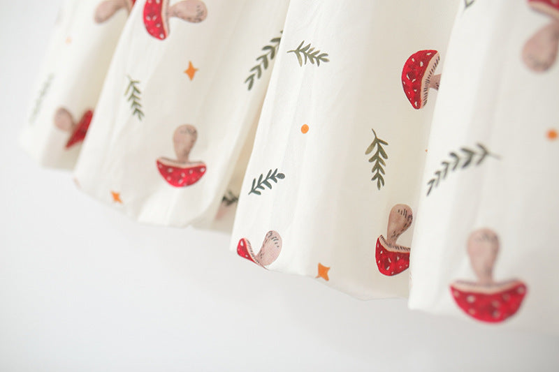 Vestido Infantil Verão Cogumelos