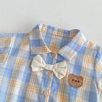 Body Infantil Xadrez Ursinho