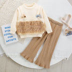Conjunto Infantil Tricô Lacinho e Pelinhos