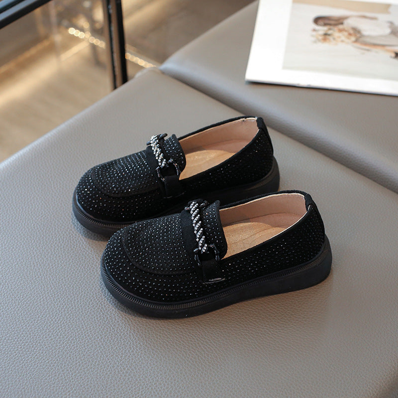 Sapato Infantil Feminino Strass Brilhante