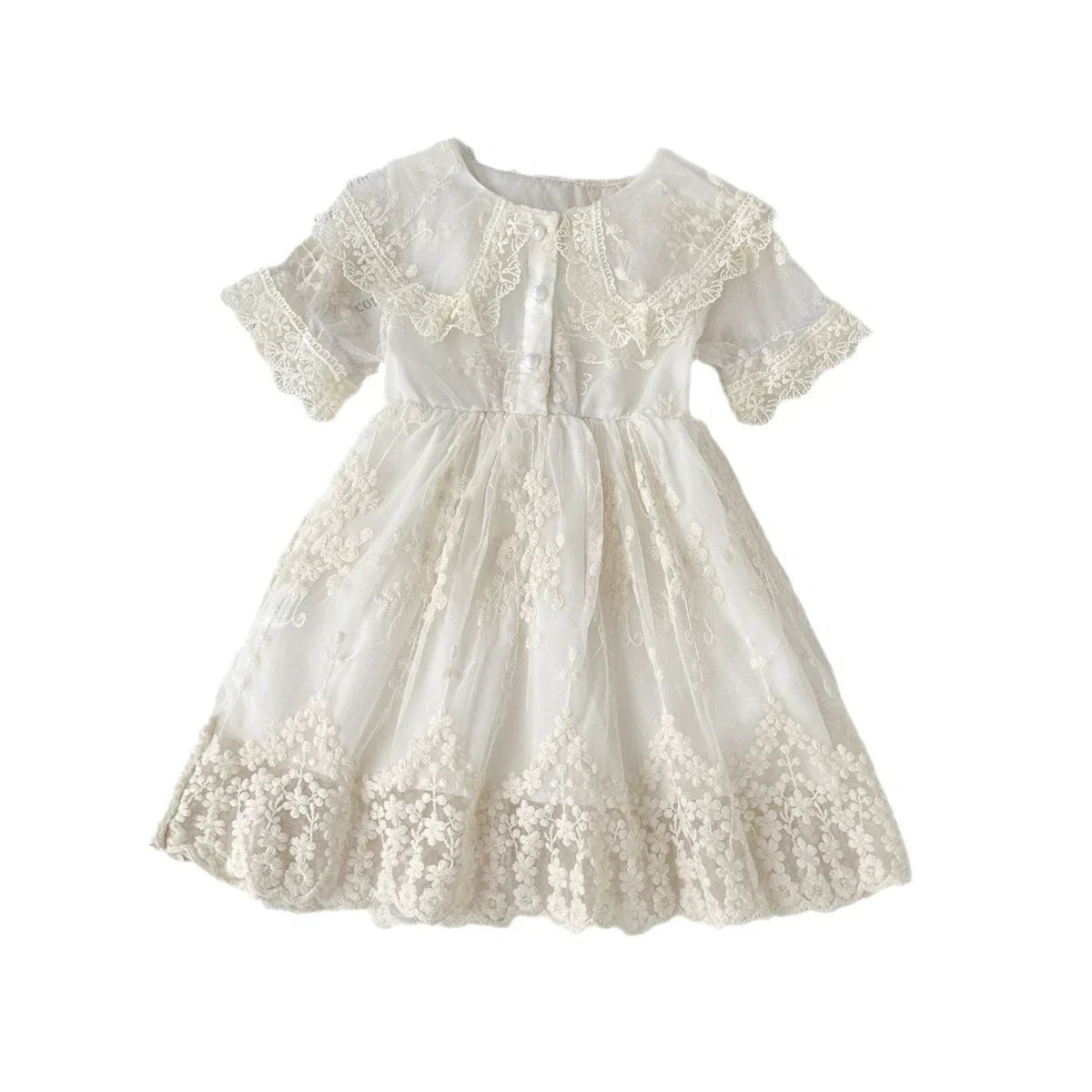 Vestido Infantil Rendado Floral