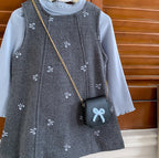 Conjunto de Inverno Azul Lacinhos