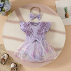 Body Infantil Feminino Floral Lacinho