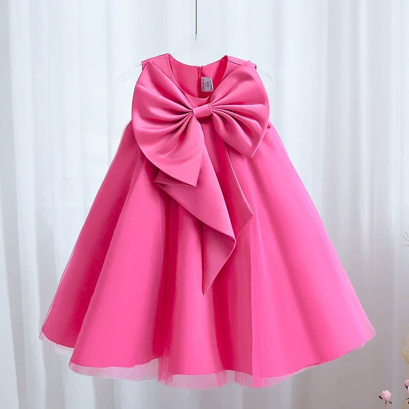 Vestido Infantil Elegante Laço