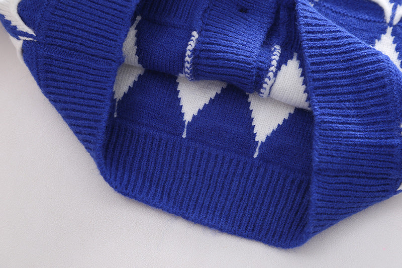 Conjunto Infantil Masculino 3 Peças com Colete de Tricô